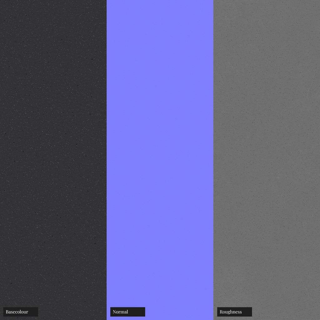 Midnight Galaxy Speckled Plastic PBR Texture - Example Scene Visualization | Superellipse