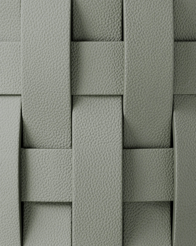 Faux Leather Embossed Grain Deep Sage PBR Texture - Example Scene Visualization | Superellipse