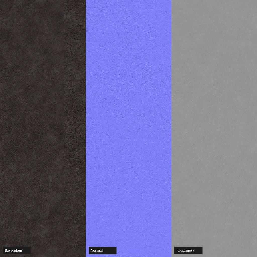 Patinaed Full Grain Distressed Leather Rich Brown PBR Texture - Example Scene Visualization | Superellipse