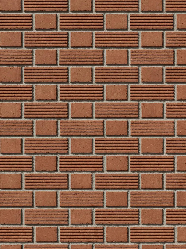 Long Grooved Red Clay Brick Flemish Bond PBR Texture - Example Scene Visualization | Superellipse