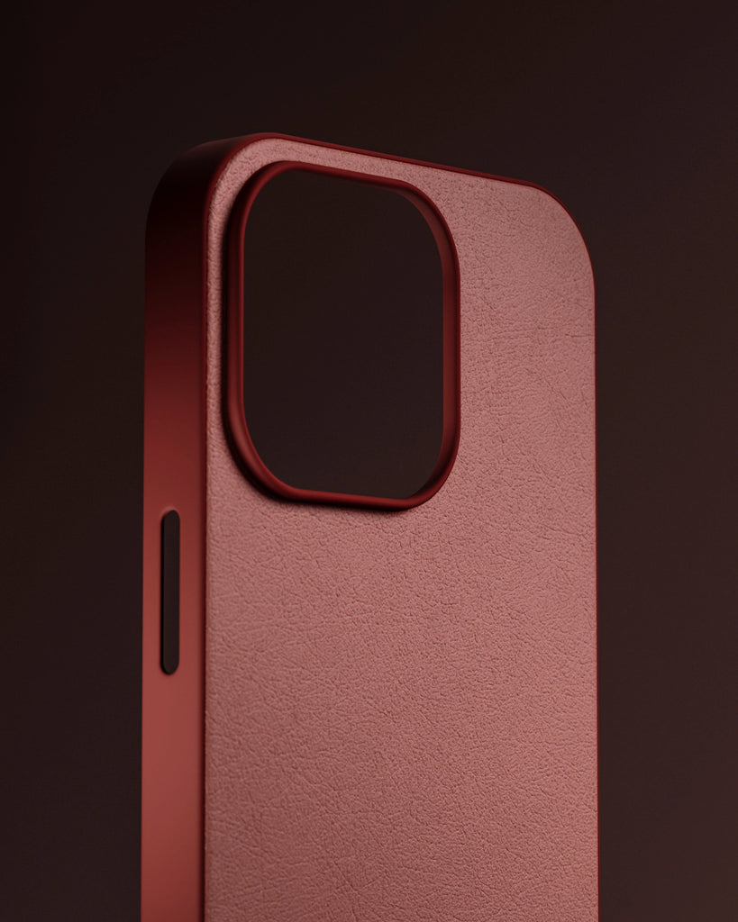 Scarlet Dyed Full Grain Aniline Leather PBR Texture - Example Scene Visualization | Superellipse