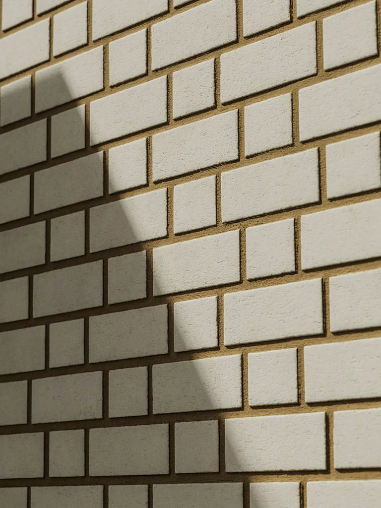 Porcelain White Smooth Flemish Bond Brick PBR Texture - Example Scene Visualization | Superellipse