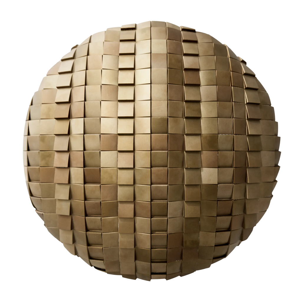 Oxidised Brass 3D Metal Panel PBR Texture - Sphere Swatch Preview | Superellipse