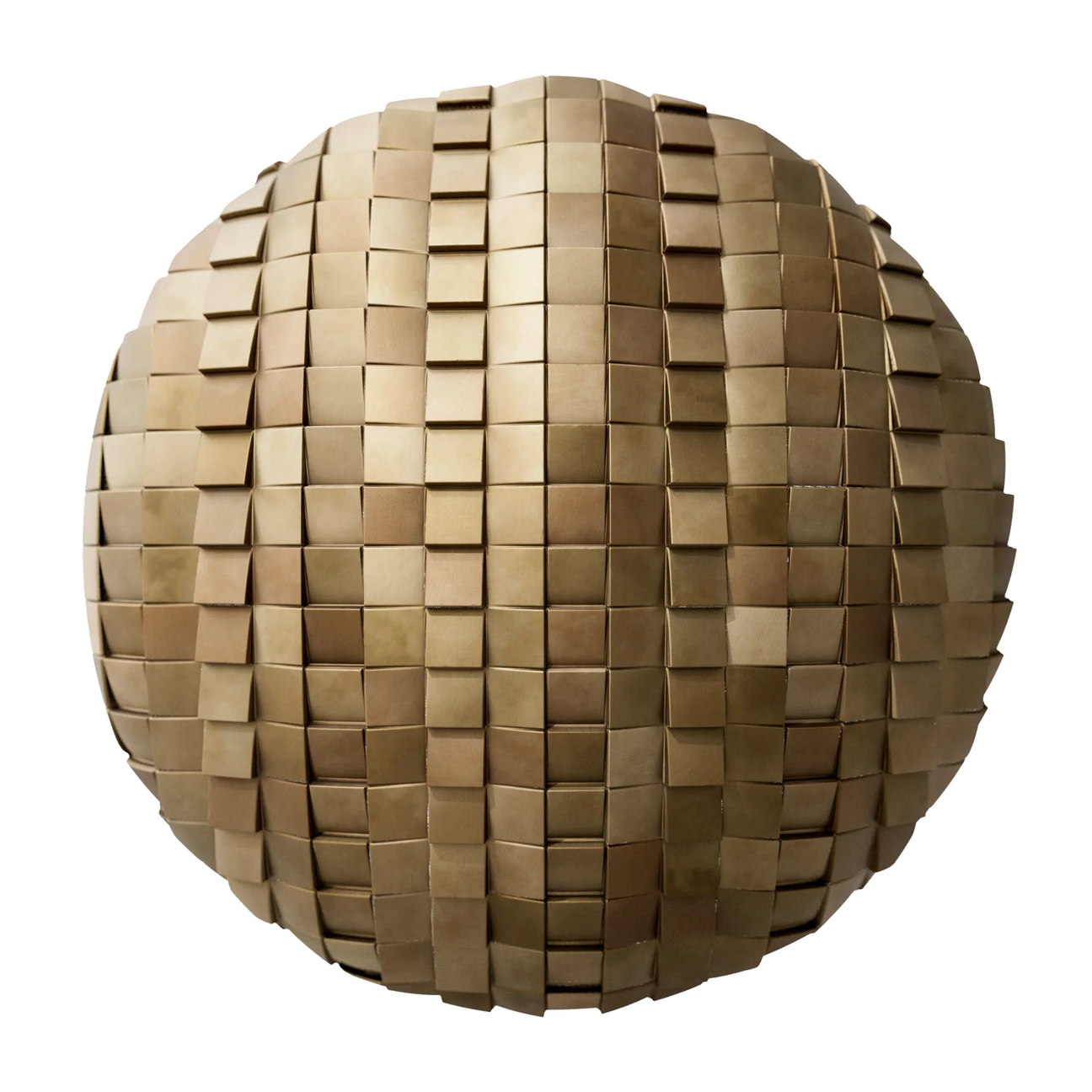 Oxidised Brass 3D Metal Panel PBR Texture - Sphere Swatch Preview | Superellipse