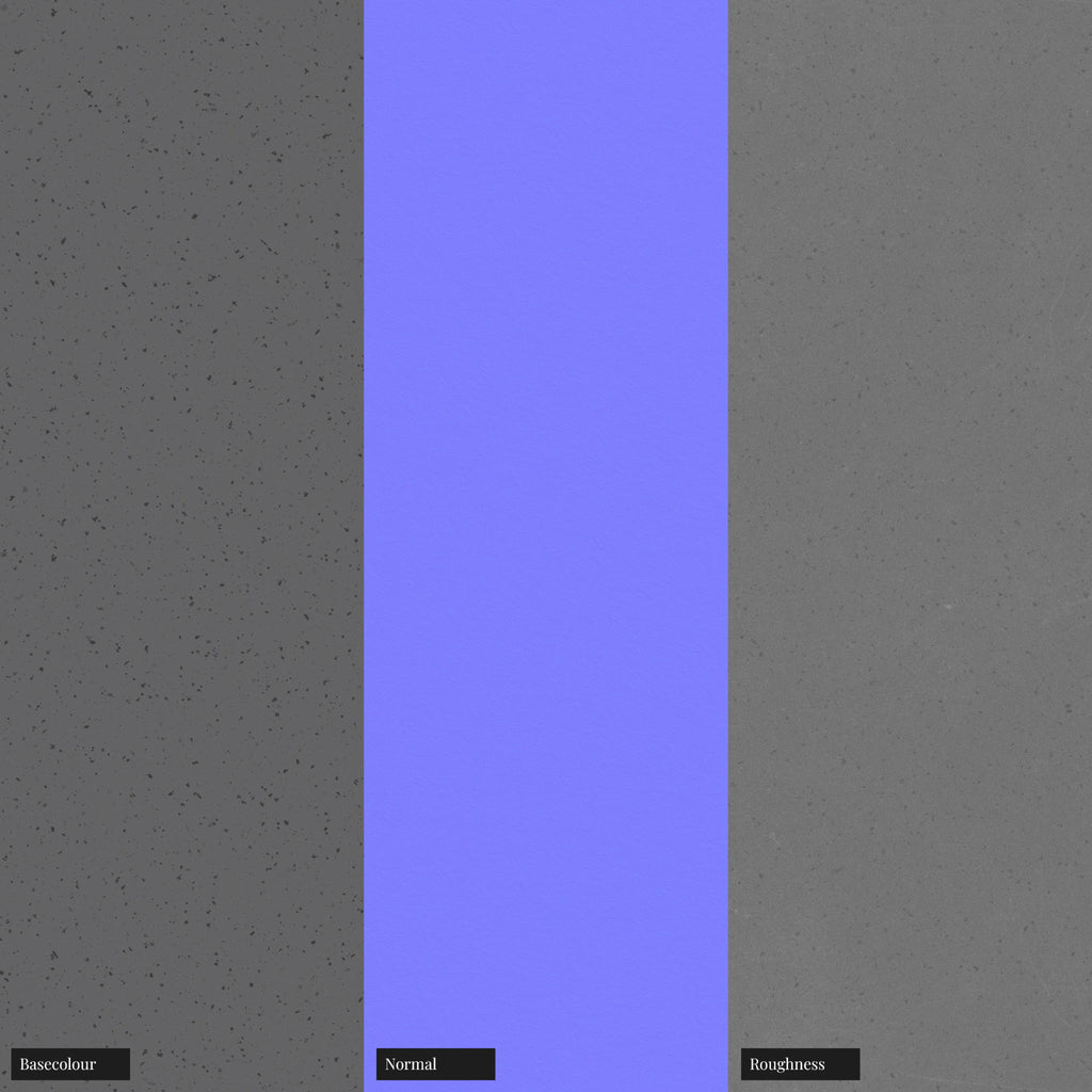 Dark Speckled Light Grey Plastic PBR Texture - Example Scene Visualization | Superellipse