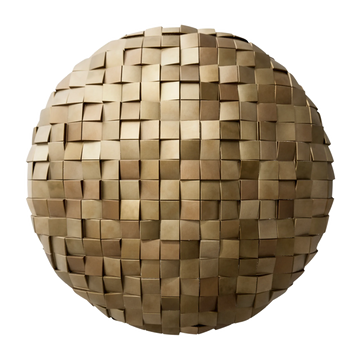 Oxidised Brass Square 3D Metal Panel PBR Texture - Sphere Swatch Preview | Superellipse