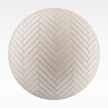 Herringbone Matte Soft Beige Tile PBR Texture - Sphere Swatch Preview | Superellipse