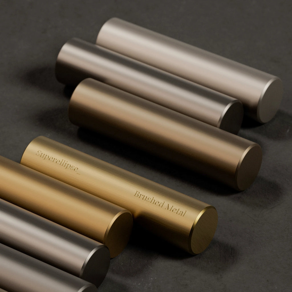 Rough Brushed Gold Metal PBR Texture - Example Scene Visualization | Superellipse