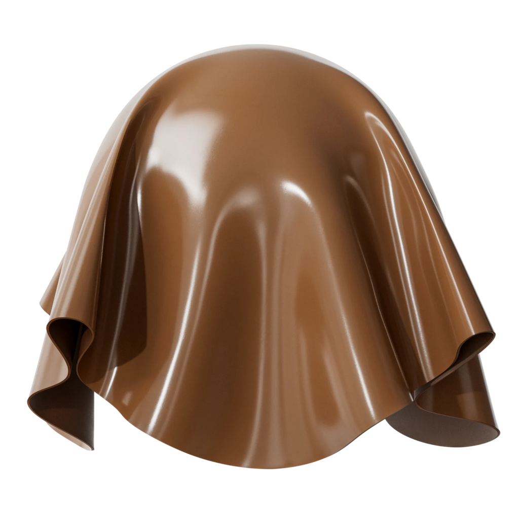 High Gloss Top Grain Leather Sienna PBR Texture - Sphere Swatch Preview | Superellipse