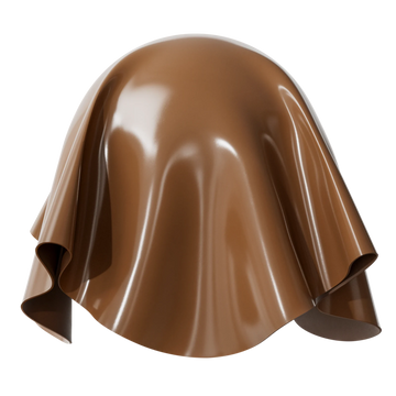 High Gloss Top Grain Leather Sienna PBR Texture - Sphere Swatch Preview | Superellipse