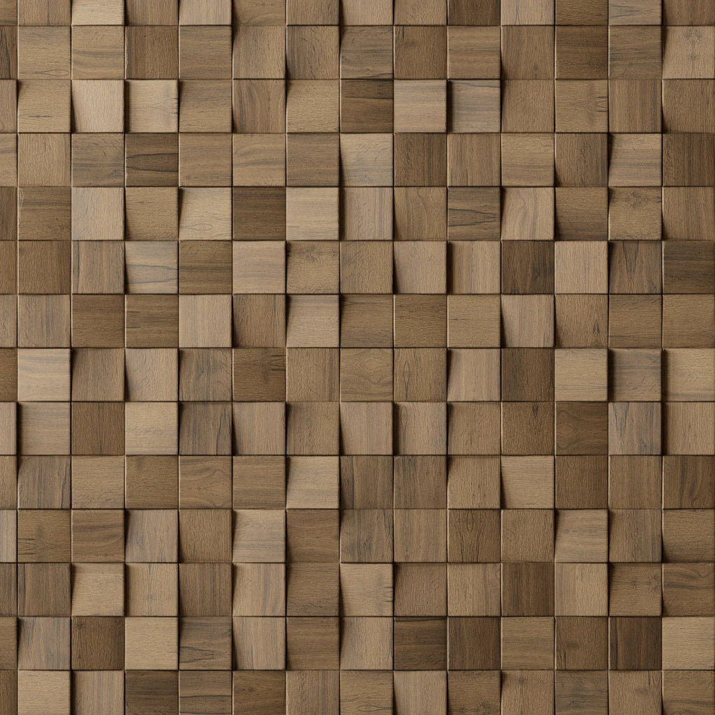 Bevelled Square Oak Wood Panel PBR Texture - Example Scene Visualization | Superellipse