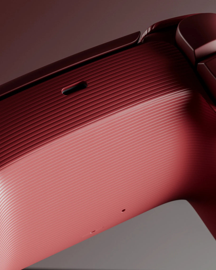 Convex Fluted Burgundy Plastic PBR Texture - Example Scene Visualization | Superellipse