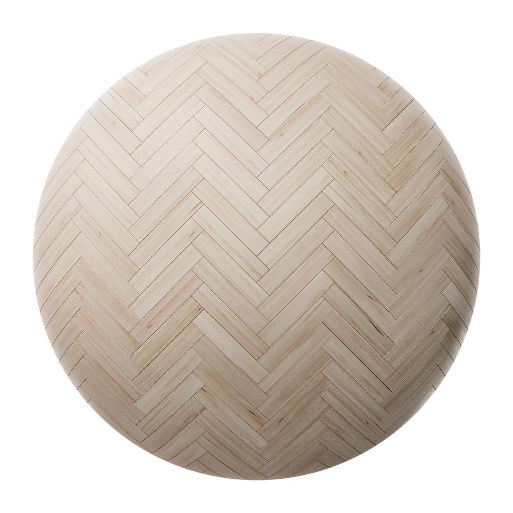 Douglas Fir Herringbone Parquet Wood Floor PBR Texture - Sphere Swatch Preview | Superellipse