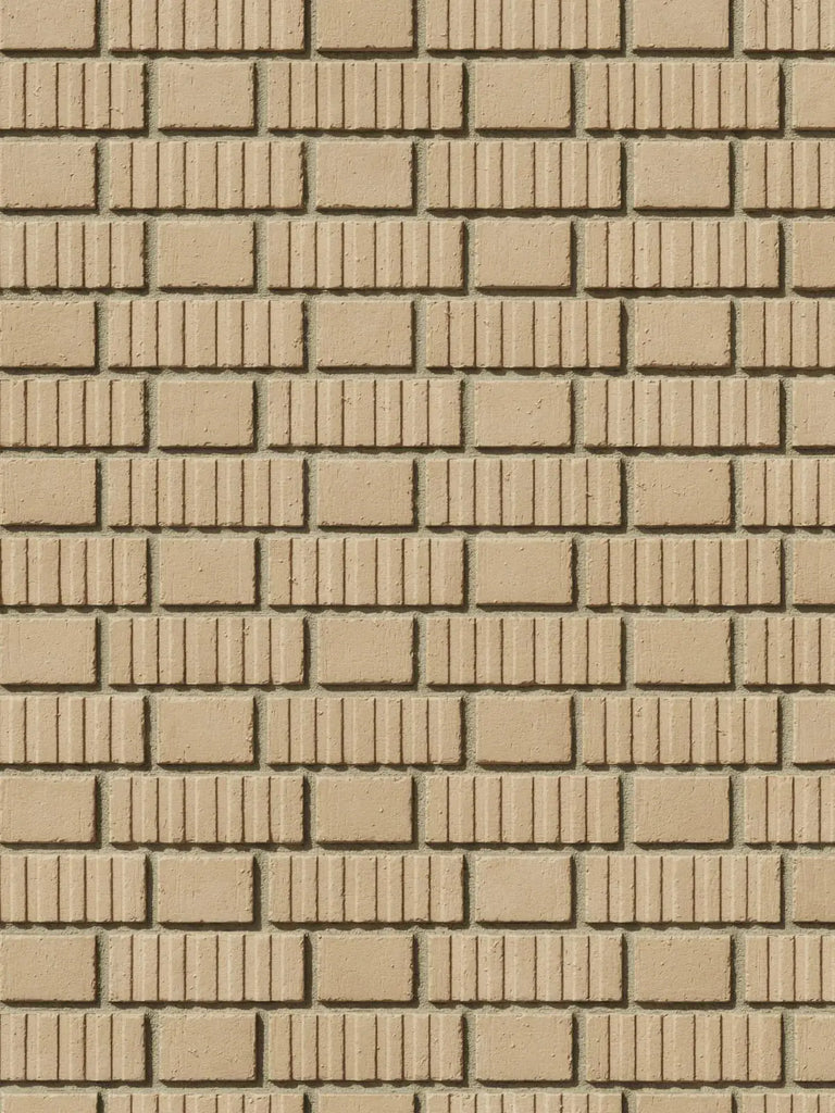 Grooved Buff Brick Facade Flemish Bond PBR Texture - Example Scene Visualization | Superellipse