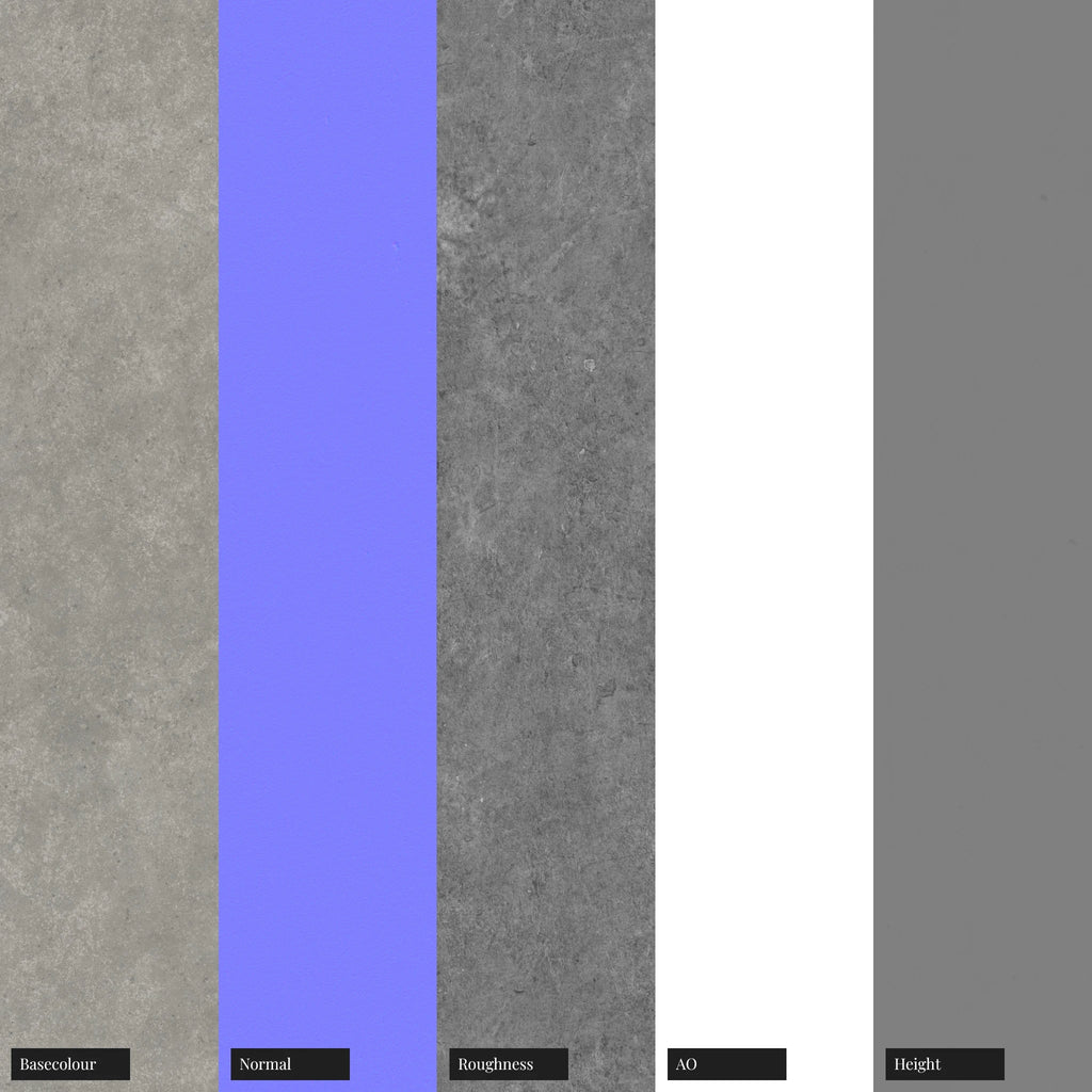 Honed Portland Cement Concrete PBR Texture - Example Scene Visualization | Superellipse