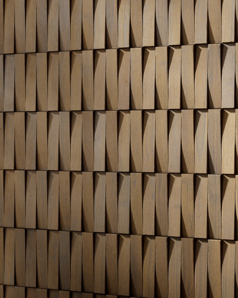 Architectural Unfinished Oak Wood Panel PBR Texture - Example Scene Visualization | Superellipse