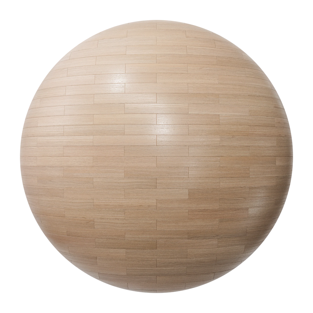 Natural Oak Brick Bond Parquet Wood Floor PBR Texture - Sphere Swatch Preview | Superellipse