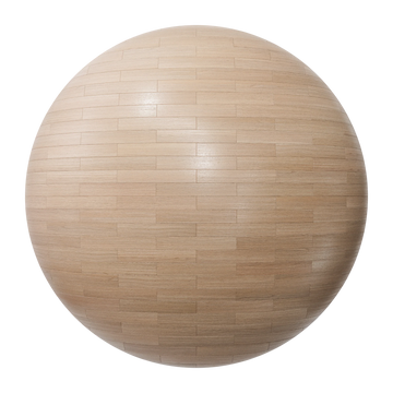 Natural Oak Brick Bond Parquet Wood Floor PBR Texture - Sphere Swatch Preview | Superellipse