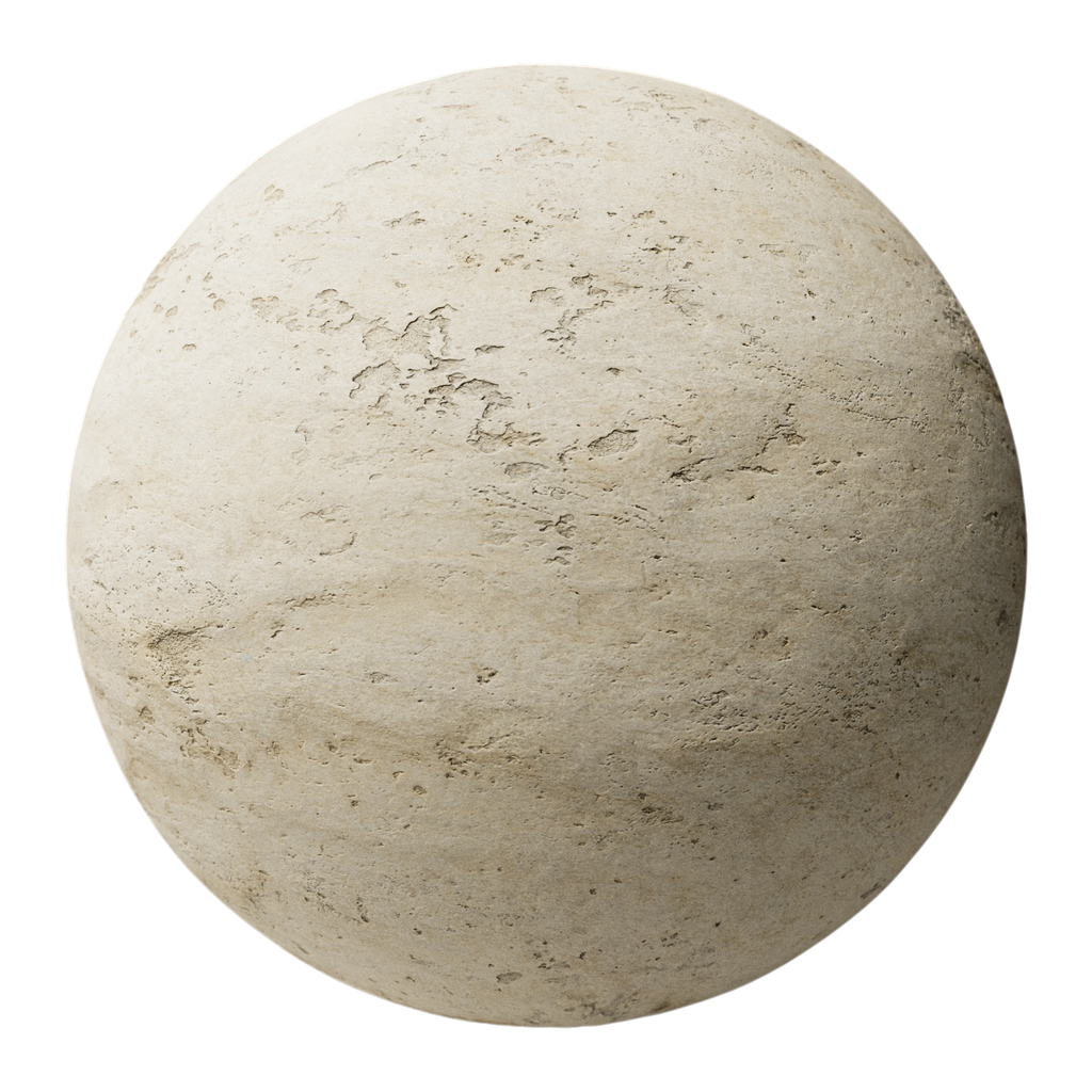 Moca Creme Polished Limestone PBR Texture - Sphere Swatch Preview | Superellipse