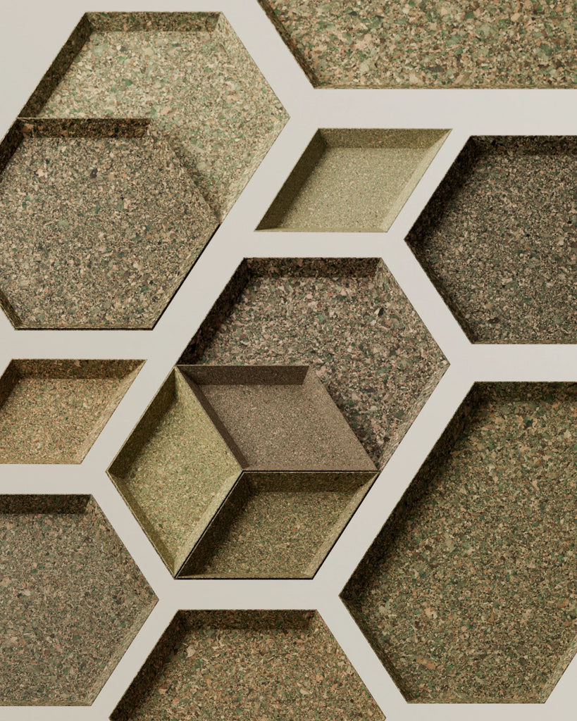 Forest Green Cork High Density PBR Texture - Example Scene Visualization | Superellipse