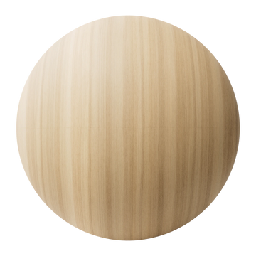 White Oak Rift Sawn Wood Veneer PBR Texture - Sphere Swatch Preview | Superellipse