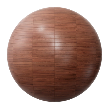 Red Mahogany Stack Bond Parquet Wood Floor PBR Texture - Sphere Swatch Preview | Superellipse