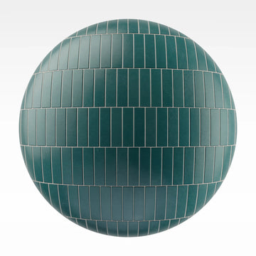Offset Matte Racing Green Tile PBR Texture - Sphere Swatch Preview | Superellipse