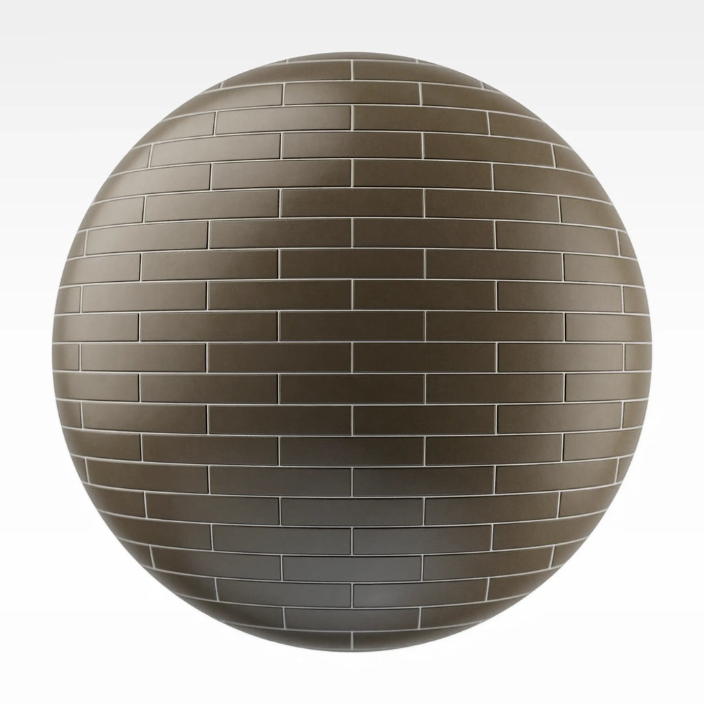 Brickbond Matte Martini Olive Tile PBR Texture - Sphere Swatch Preview | Superellipse