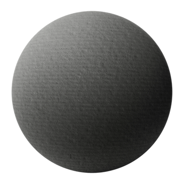 Embossed Textured Charcoal Grey Paper PBR Texture - Sphere Swatch Preview | Superellipse