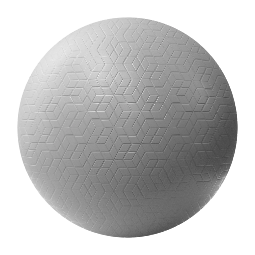 Star Hex Texture Patterned Plastic PBR Texture - Sphere Swatch Preview | Superellipse