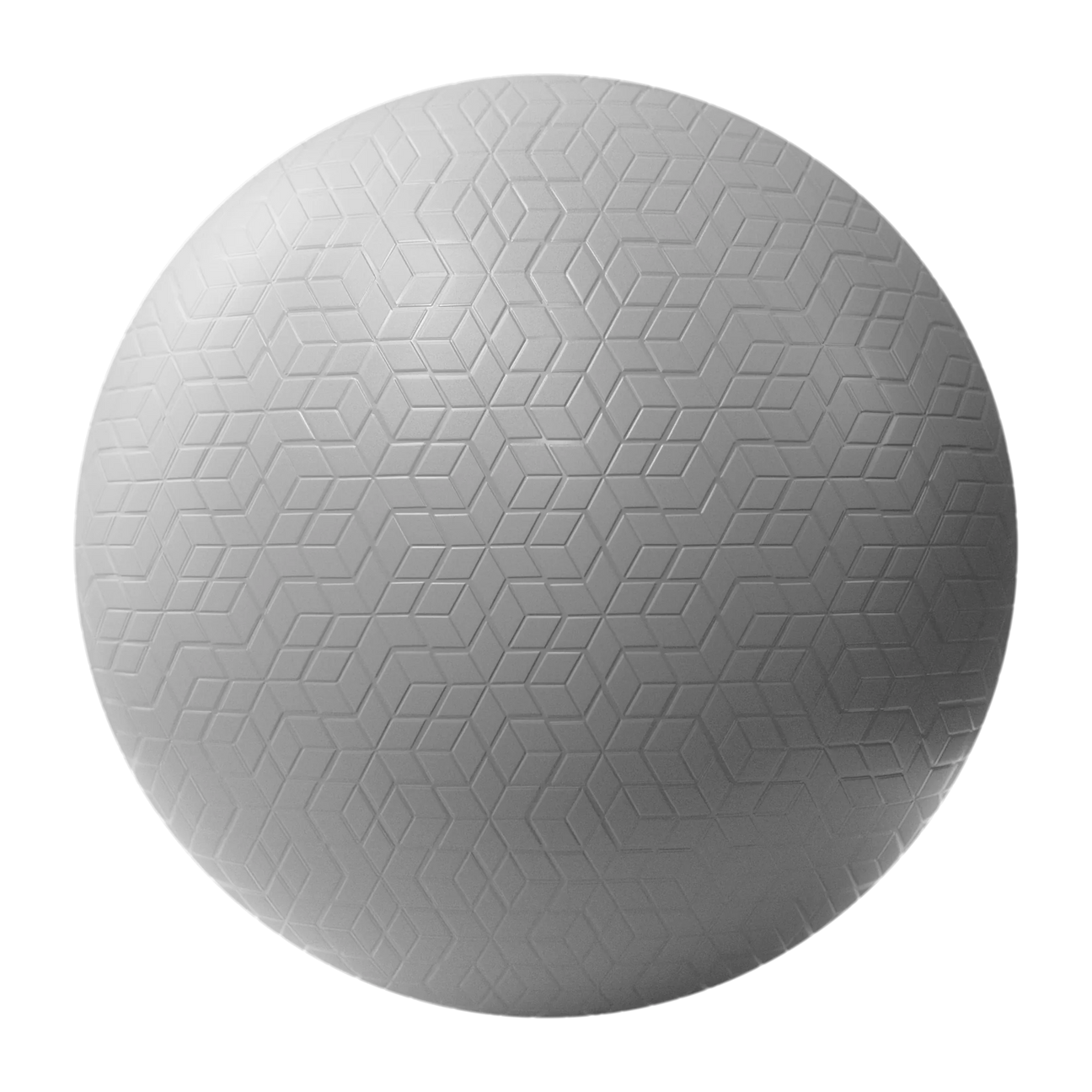 Star Hex Texture Patterned Plastic PBR Texture - Sphere Swatch Preview | Superellipse