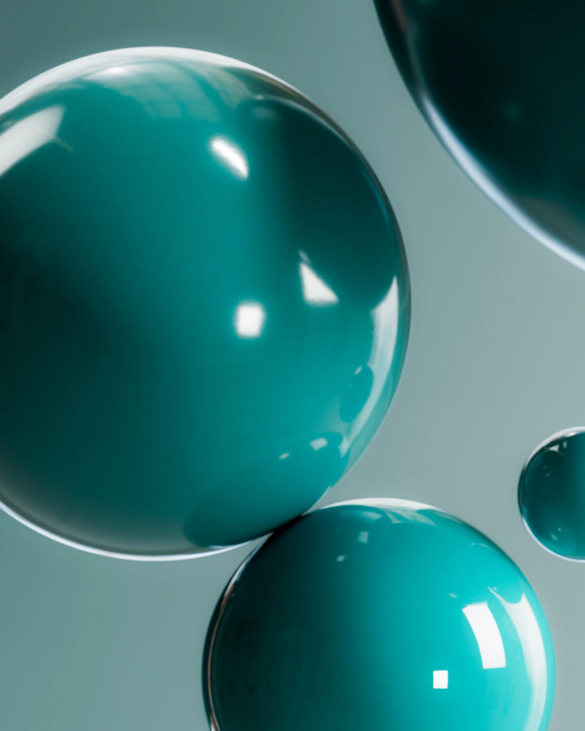 Teal Enamel Coated Silver Metal PBR Texture - Example Scene Visualization | Superellipse