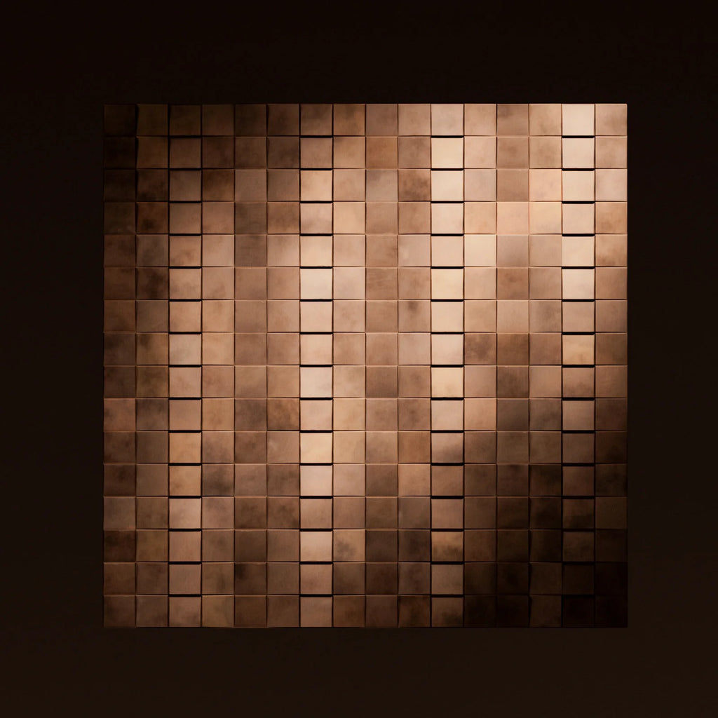 Oxidised Copper 3D Metal Panel PBR Texture - Example Scene Visualization | Superellipse