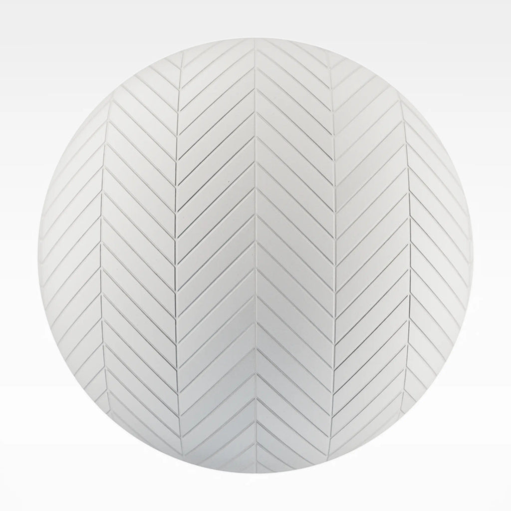 Chevron Matte Cotton White Tile PBR Texture - Sphere Swatch Preview | Superellipse