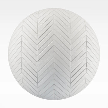 Chevron Matte Cotton White Tile PBR Texture - Sphere Swatch Preview | Superellipse