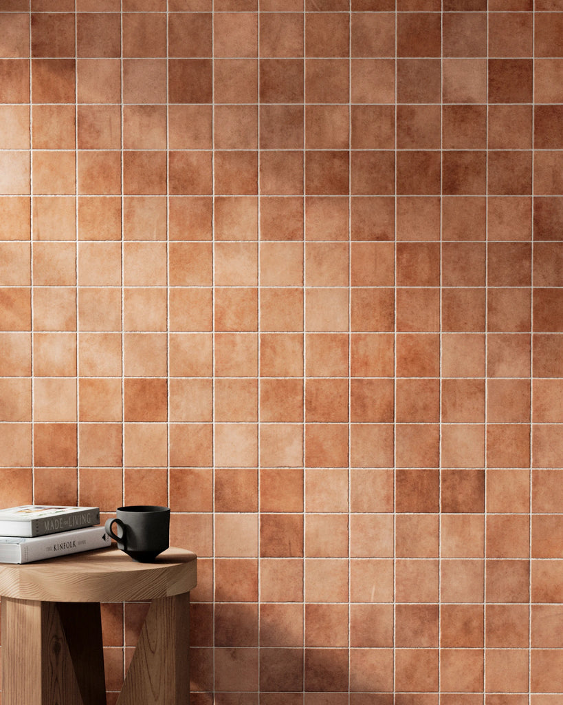 Zellige Rose Gloss Ceramic Tile PBR Texture - Example Scene Visualization | Superellipse