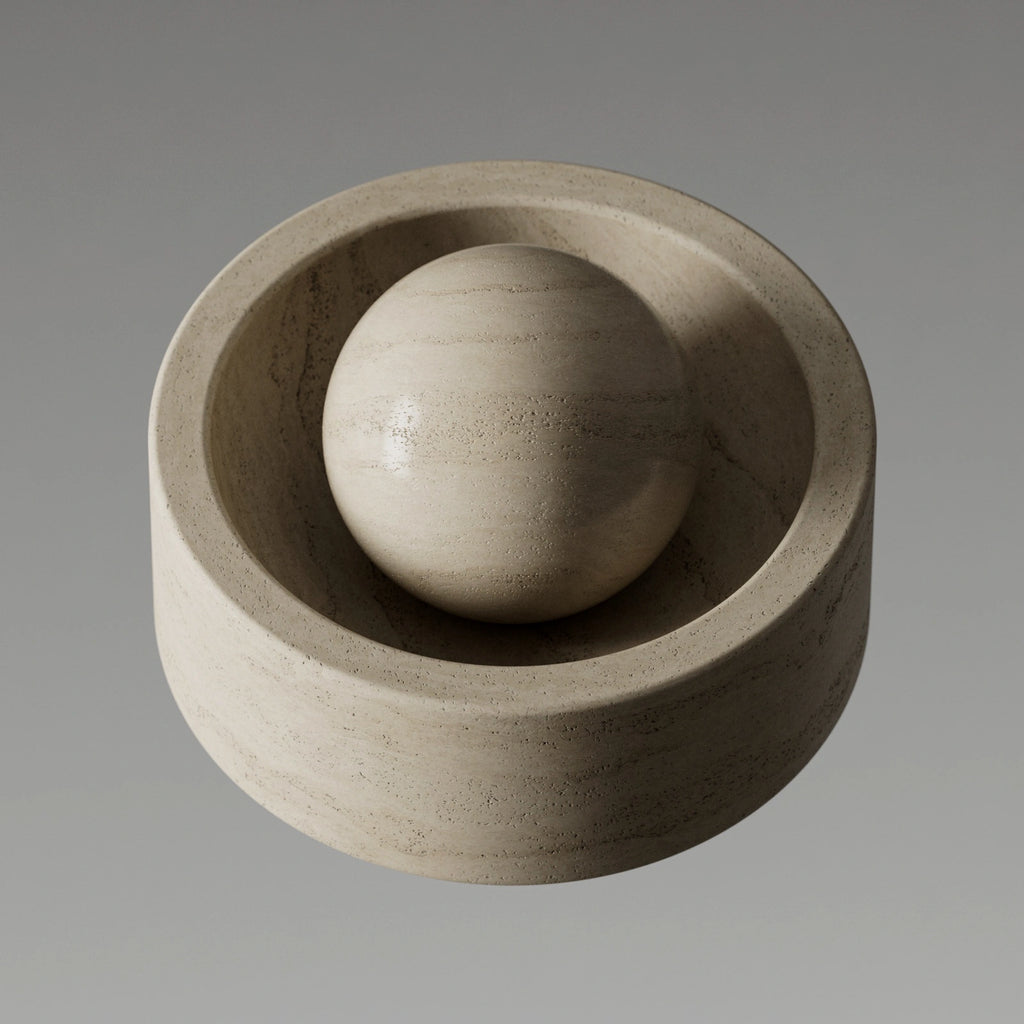 Honed Travertine Unfilled 02 PBR Texture - Example Scene Visualization | Superellipse