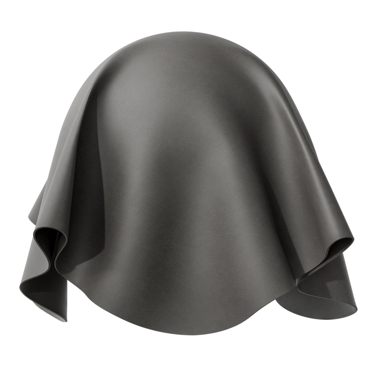 Top Grain Nubuck Leather Grey PBR Texture - Sphere Swatch Preview | Superellipse