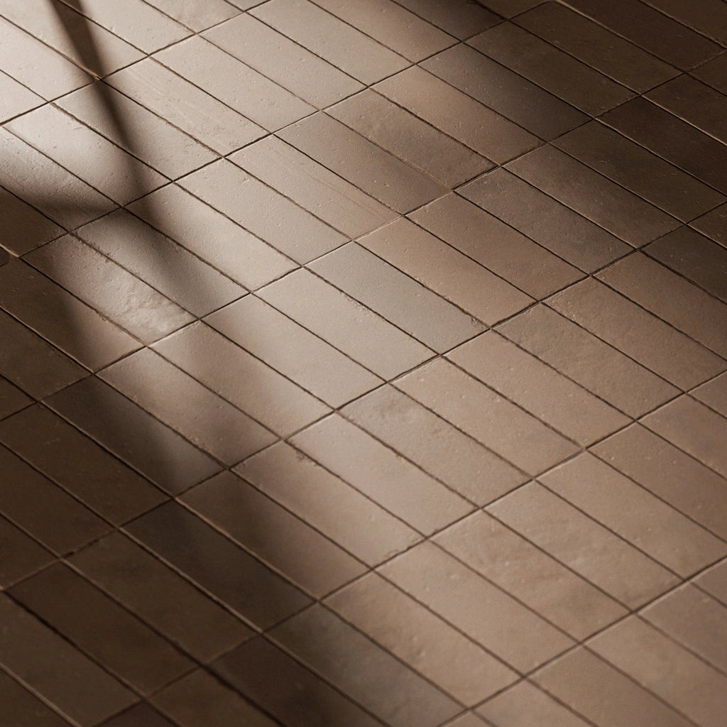Terracotta Soft Dusted Brick Tiles PBR Texture - Example Scene Visualization | Superellipse