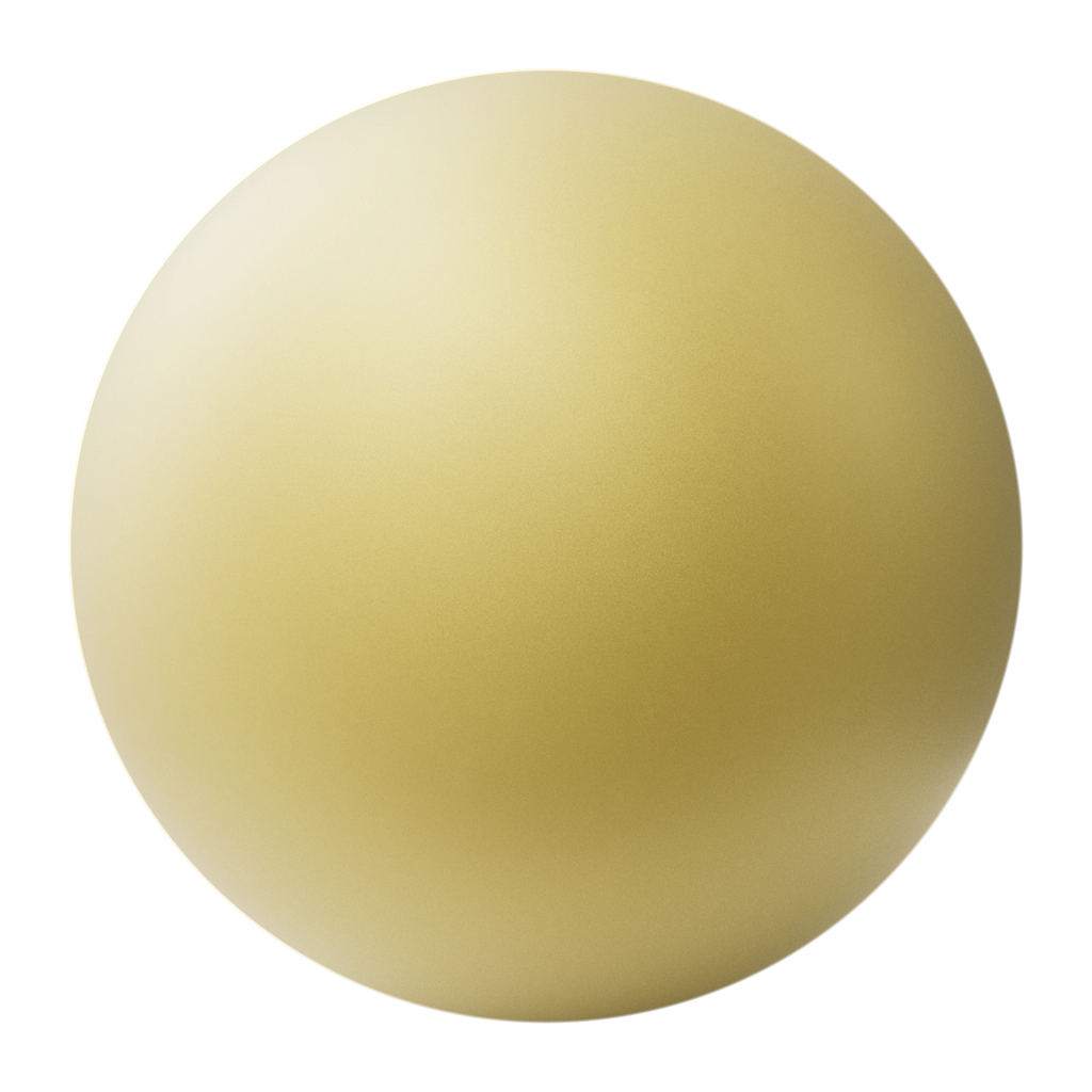 Desert Yellow Metallic Satin Paint PBR Texture - Sphere Swatch Preview | Superellipse