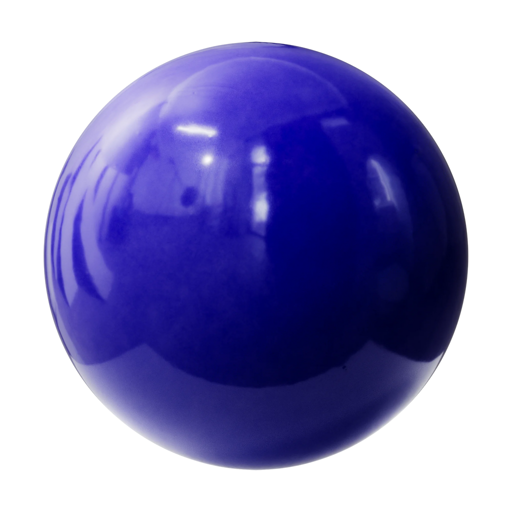 Royal Blue Enamel Coated Gold Metal PBR Texture - Sphere Swatch Preview | Superellipse