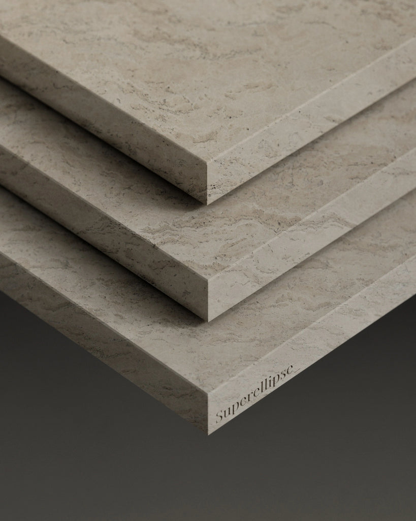 Tumbled Rough Cut Travertine Unfilled PBR Texture - Example Scene Visualization | Superellipse