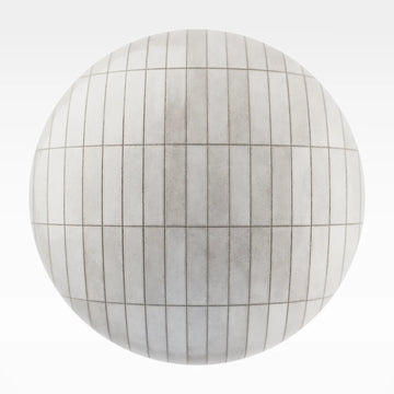 Hoxton Contemporary Gloss Stacked Tile PBR Texture - Sphere Swatch Preview | Superellipse