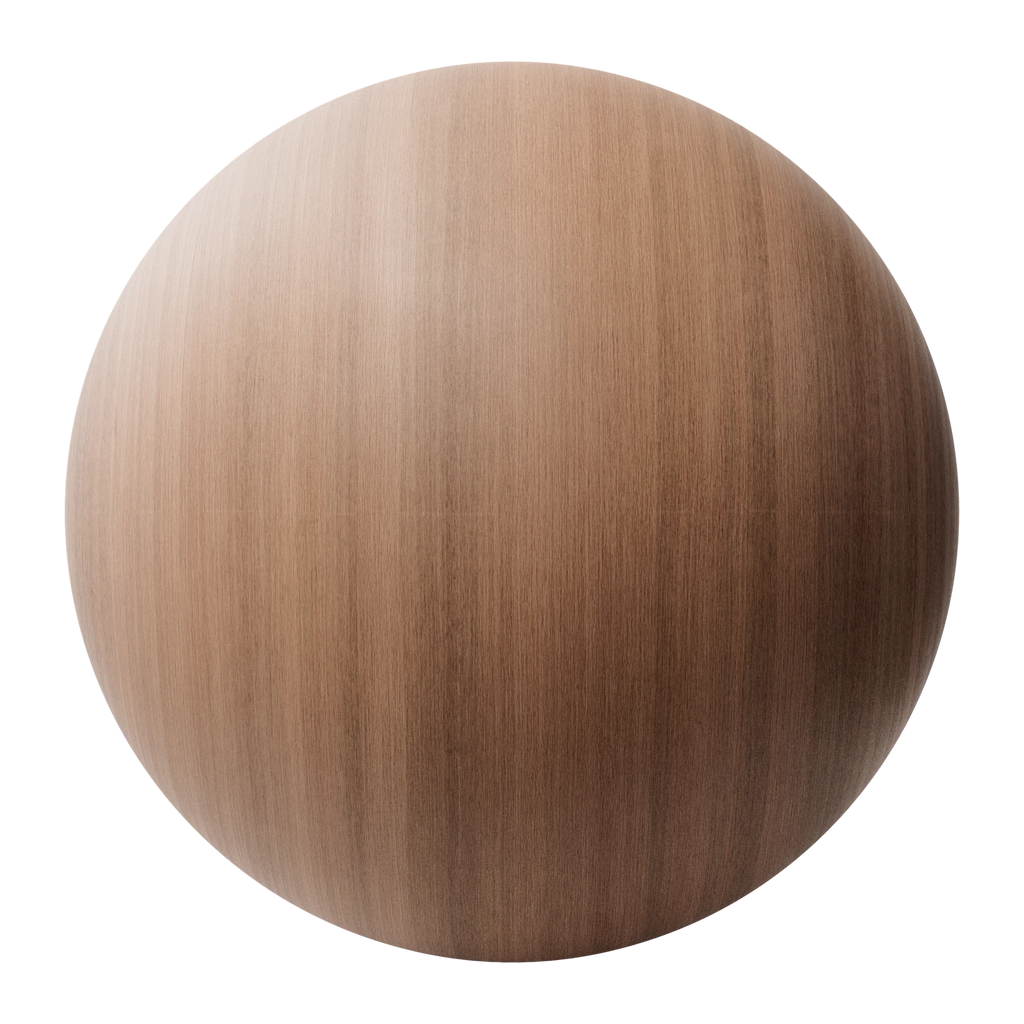 Mahogany Rift Sawn Veneer Wood PBR Texture - Sphere Swatch Preview | Superellipse
