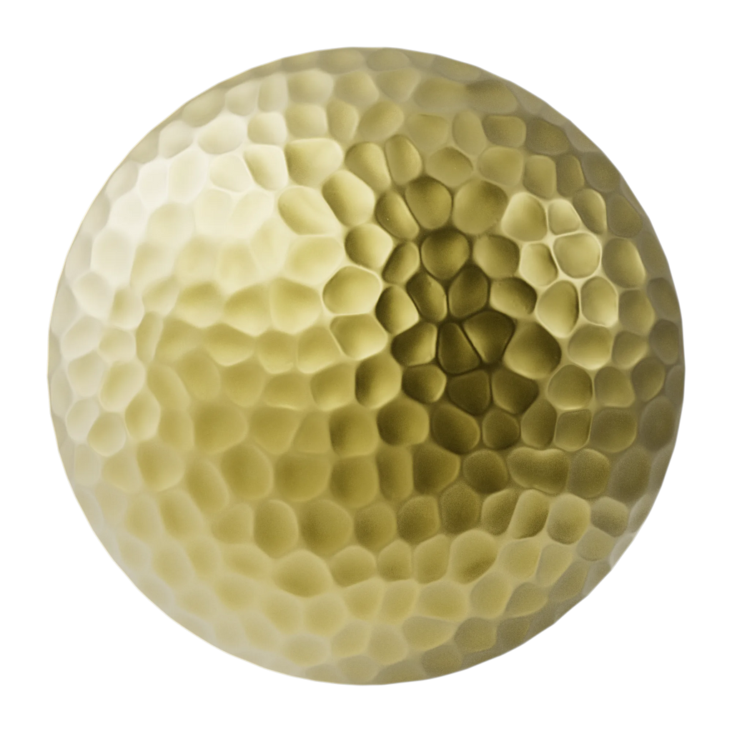 Hand Hammered Brass Metal PBR Texture - Sphere Swatch Preview | Superellipse