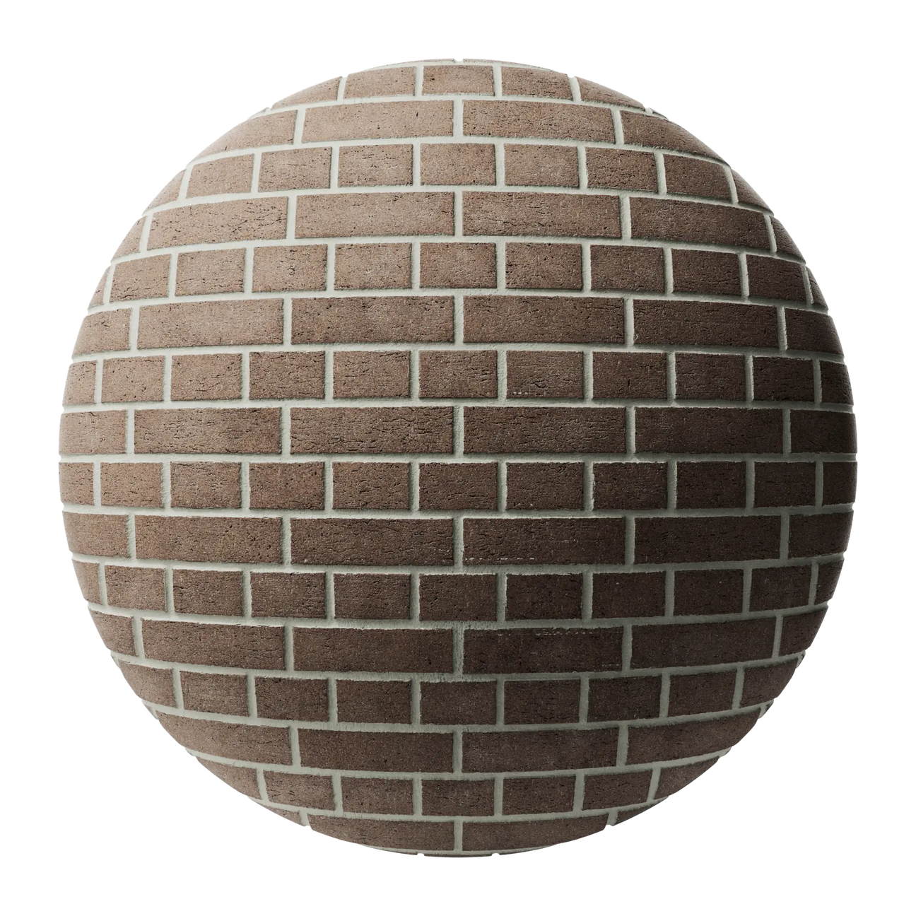 Burnt Hazel Dragfaced English Bond Brick PBR Texture - Sphere Swatch Preview | Superellipse