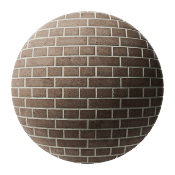 Burnt Hazel Dragfaced English Bond Brick PBR Texture - Sphere Swatch Preview | Superellipse