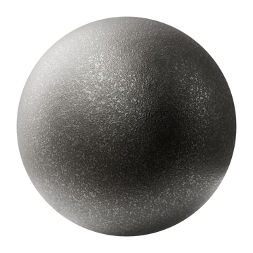 Industrial Cast Steel Metal PBR Texture - Sphere Swatch Preview | Superellipse