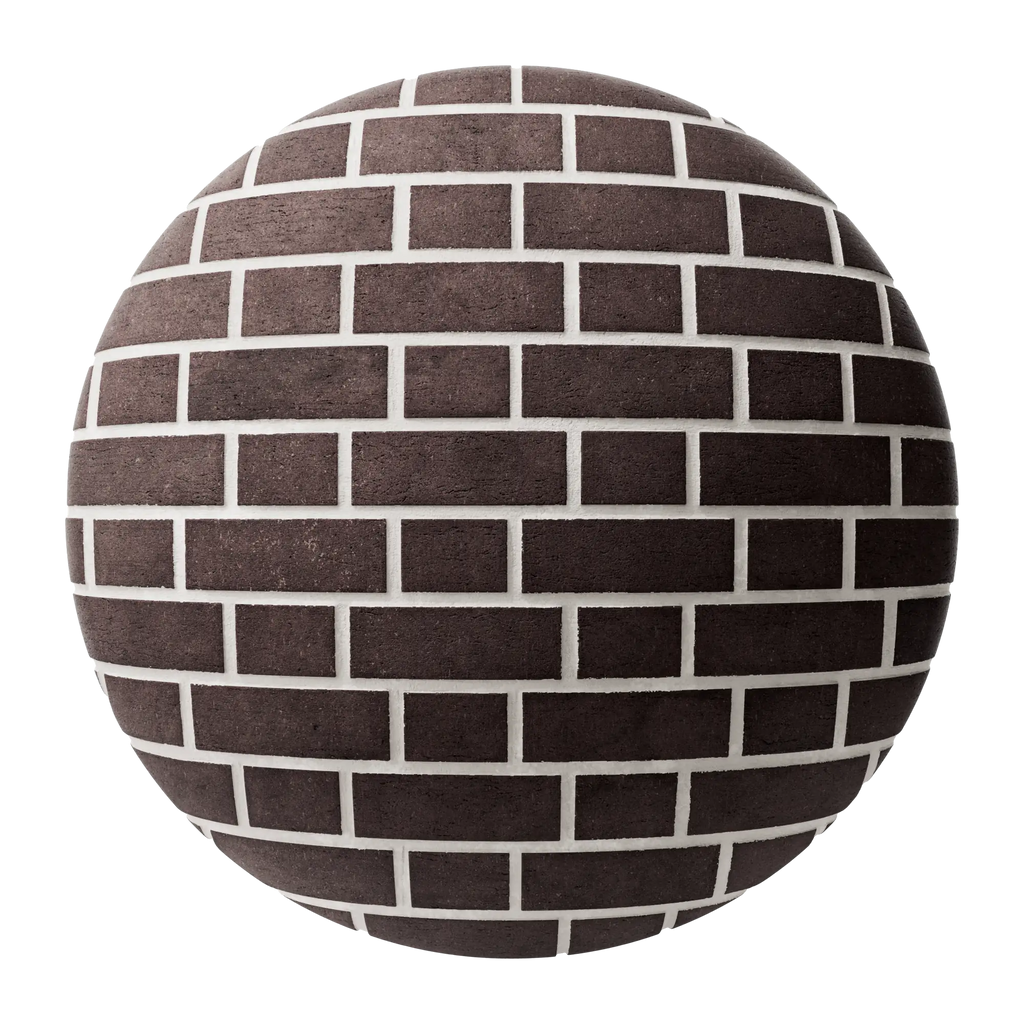 Remington Sandfaced Flemish Bond Clay Brick PBR Texture - Sphere Swatch Preview | Superellipse