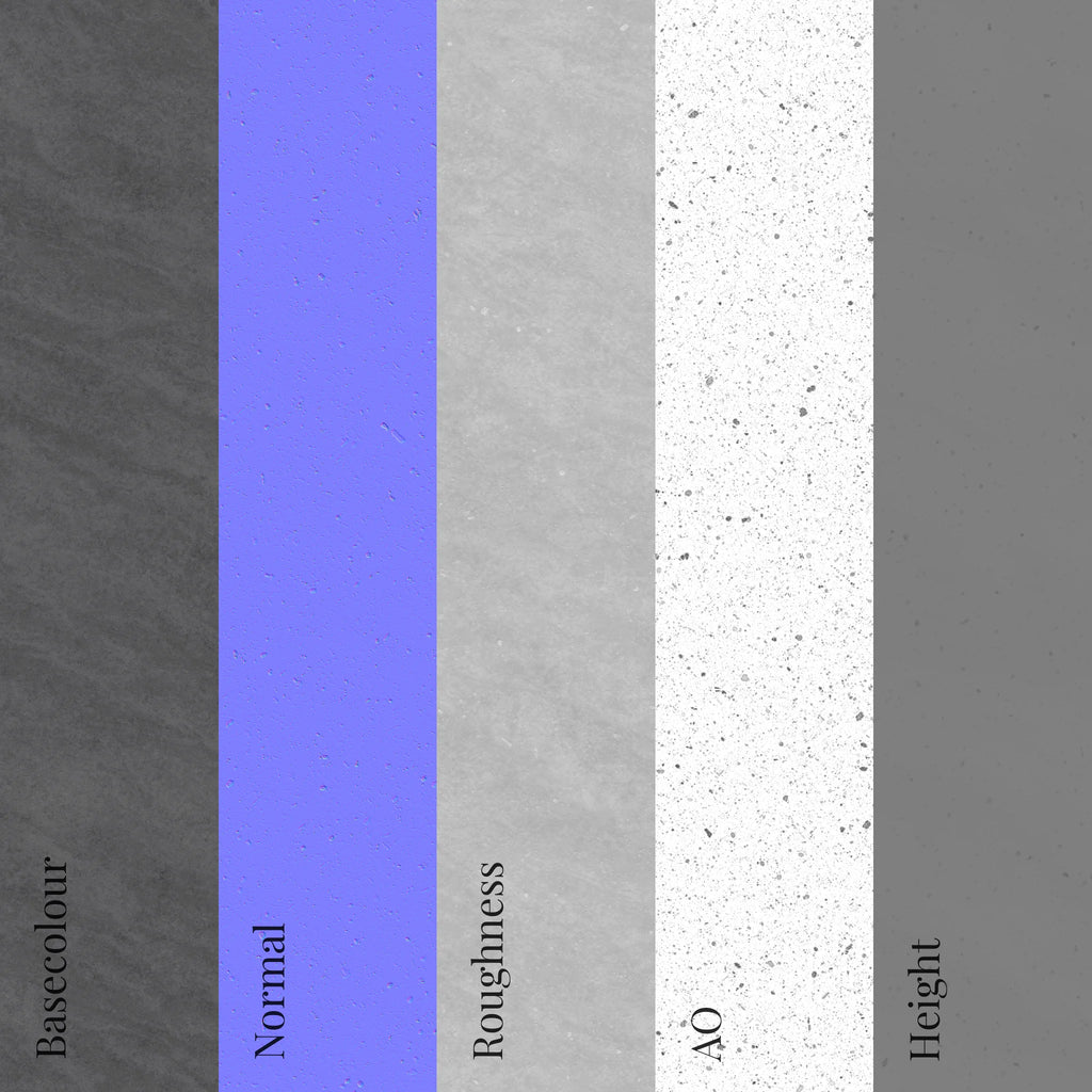 Dark Soapstone Pitted PBR Texture - Example Scene Visualization | Superellipse